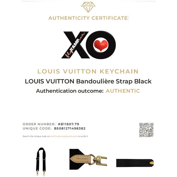 LOUIS VUITTON Bandoulière Strap Black - Picture 3 of 10